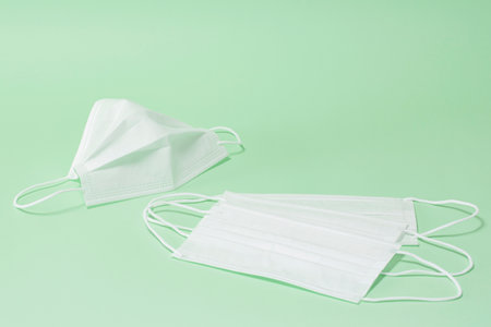 face mask, light green background