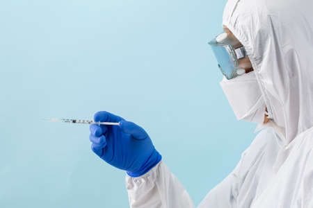 Covid 19 virus vaccine injection, syringe