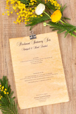 memo pad and flower