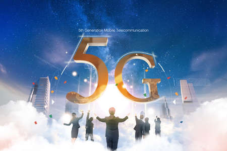 5G, Asian people back view