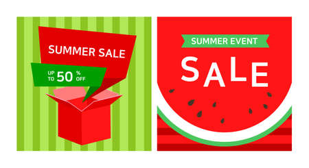 Vector illustration of summer event banner design.のイラスト素材