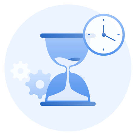 Vector illustration of an hourglass.のイラスト素材