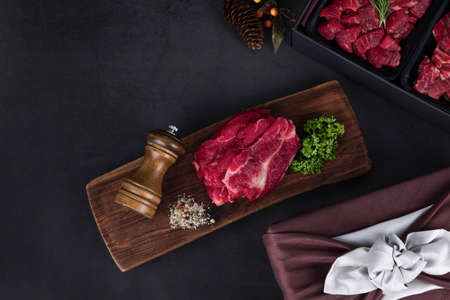 beef gift set for holidays, typical Korean holiday packの写真素材