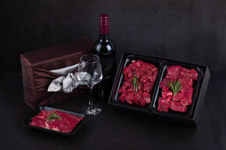 beef gift set for holidays, typical Korean holiday packの写真素材