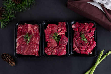 beef gift set for holidays, typical Korean holiday packの写真素材