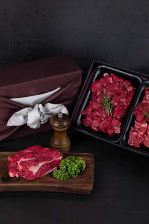 beef gift set for holidays, typical Korean holiday packの写真素材