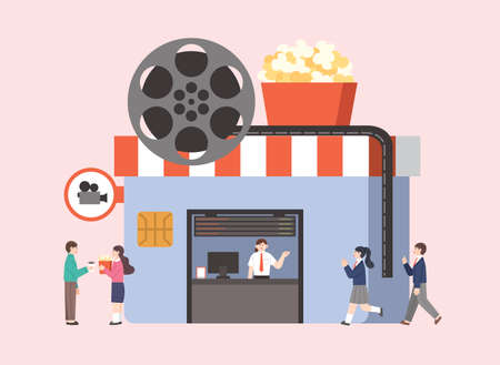 credit card benefit for moviesのイラスト素材