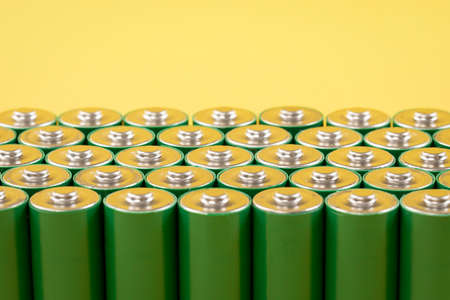 Green eco batteries, environment friendly batteryの写真素材