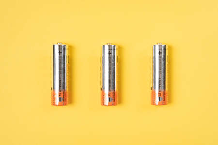 Three types of generic batteriesの写真素材