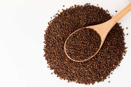 perilla seeds isolated in white backgroundの写真素材