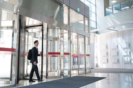 first day of newly recruited Asian man employee