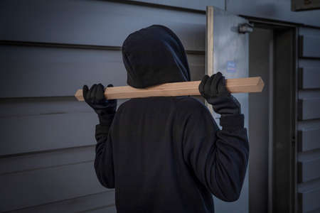 criminal, thug, gang with wooden club, stickの写真素材