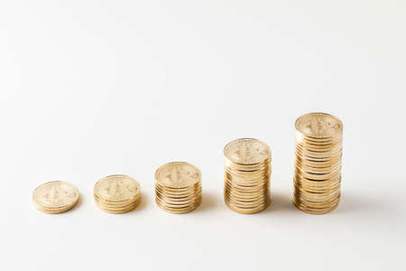 piled, spread bitcoin object, cryptocurrency concept