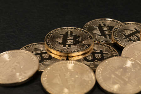 bitcoin spread in dark background