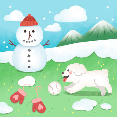 children color, coloring education for white objectsのイラスト素材