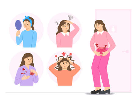 Obstetrics and gynecology examination vectorのイラスト素材
