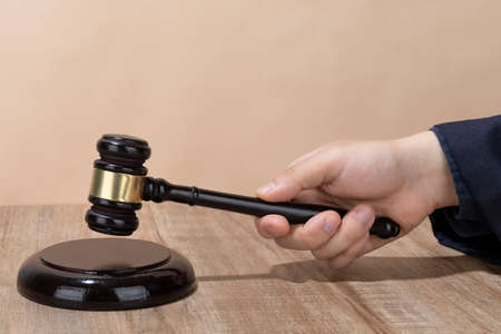 crime and law concept, gavelの写真素材