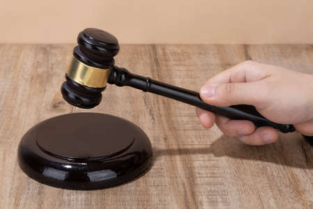 crime and law concept, gavelの写真素材