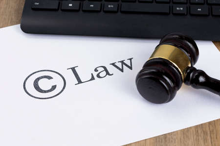 Crime and law - copyright conceptの写真素材