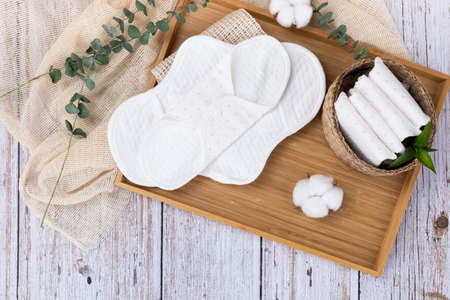 Zero waste- cotton sanitary napkin padの写真素材