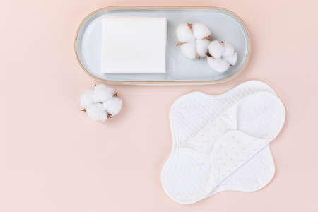 Zero waste- cotton sanitary napkin padの写真素材