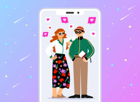 VR virtual world metaverse conceptのイラスト素材