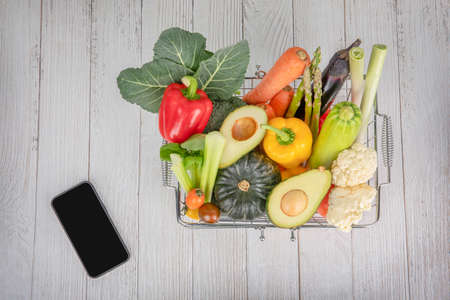 vegetarian and vegan food creative conceptの写真素材