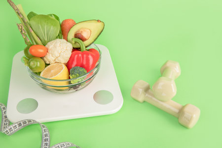 vegetarian and vegan food creative conceptの写真素材