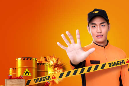explosives caution poster