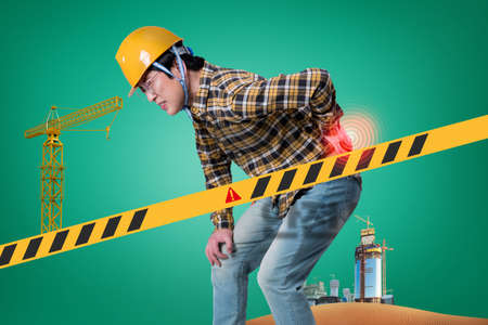 safety, accident precaution poster at the construction site