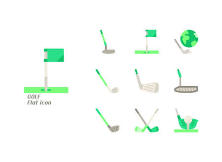 golf vector icon setのイラスト素材
