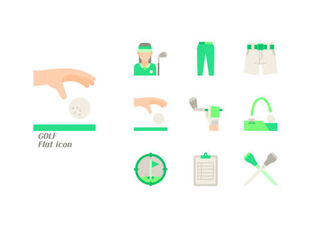 golf vector icon setのイラスト素材