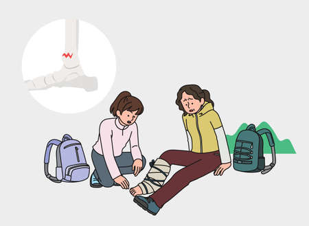 fracture accidentのイラスト素材