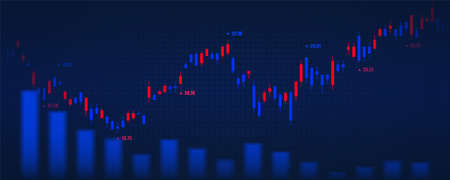 graph chart background for stock, growthのイラスト素材