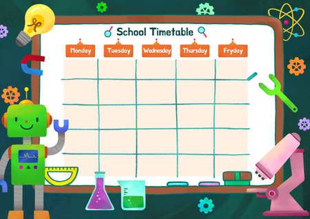 children's timetableのイラスト素材