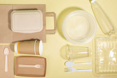 protect earth and environment concept, eco friendly package and plastic