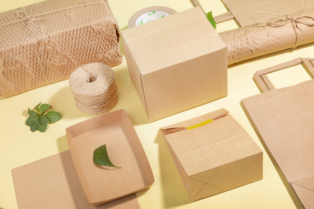 protect earth and environment concept, paper package