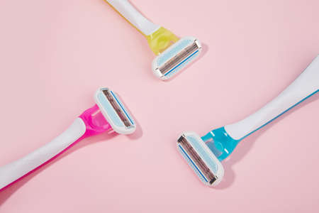 waxing products, razor photoの写真素材