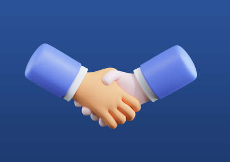 3d rendered hand motion : handshaking, greetingの写真素材