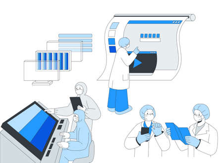South Korea leading industry and technology, gadget displayのイラスト素材