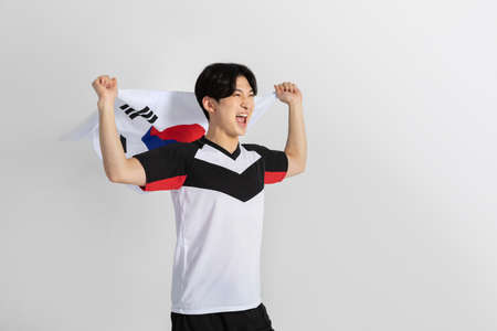 volleyball sports player, asian korean man with motions