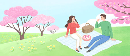 Korean food illustrationのイラスト素材
