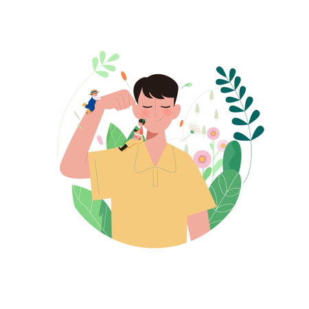 protect environment, vector illustration of family and natureのイラスト素材