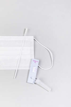 self check covid testing kit with mask