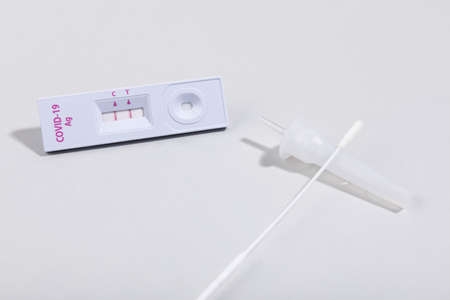 covid virus test kit with positive result