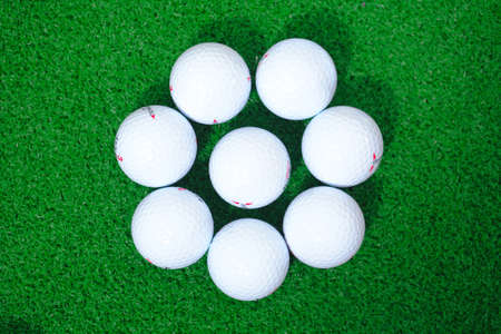 Golf balls on the turf