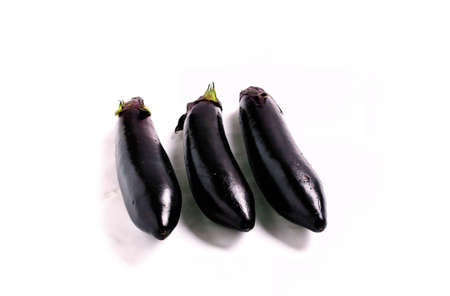 Brinjals against white background
