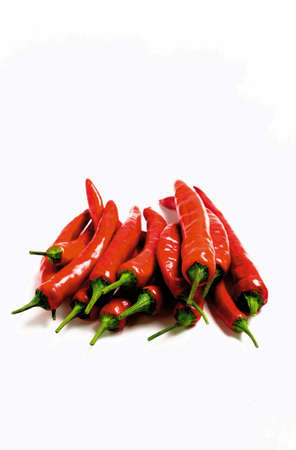 Chilis against white background