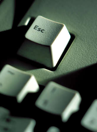 Close up of Esc key on a keyboard
