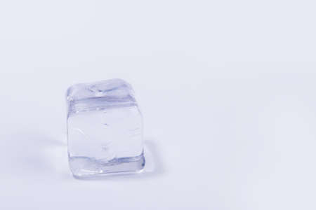 creative summer photo of ice, white backgroundの写真素材